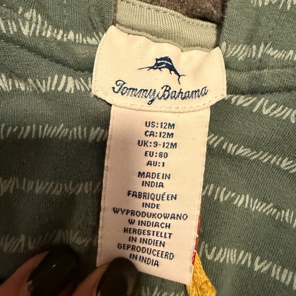 Tommy Bahama Green and Yellow Dinosaur Hoodie - Picture 6 of 6